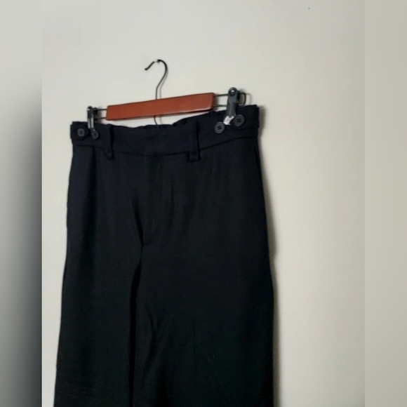 Banana Republic High Rise Wide Leg Italian Wool Pants Black Size 12 RT$130 NWT - Picture 7 of 11